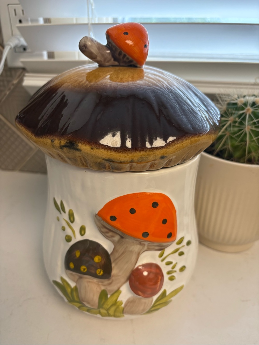 Vintage Mushroom Canister
